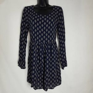 Forever 21 Long Sleeve Dress Women Ladies Size Small Blue